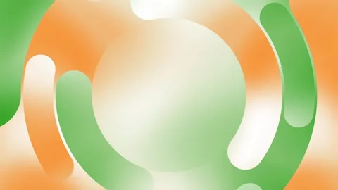 Animated India flag tricolour in different size and rotating circles. Stock Footage 312518805