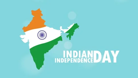 Animated india map featuring national flag for indian independence day cele.. 動画素材 339059604