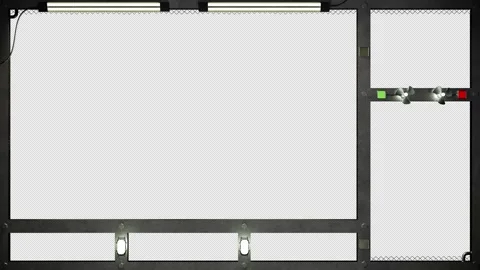 Animated  industrial frame for streaming. Overlay with alpha channel Stock Footage 342398640