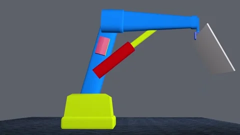 Animated Of An Industrial Robot Stock Footage 139313406