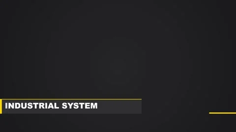 Animated Industrial System Lower Third Graphic on Dark Background Stock Footage 340348472