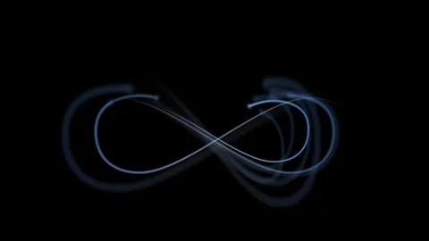 Animated infinity symbol on a black background. Mathematics. Physics. Cg Video stock 271032549