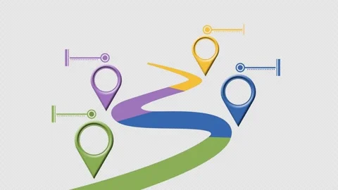 Animated infographic five step timeline concept with callout for label Stock Footage 308029364