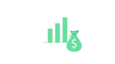 Animated Infographic Footage visualizing process of rising charts that make mone 스톡 동영상 290841364