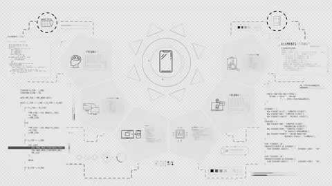 Animated infographic schema about AI technology in mobile phones. Stock Footage 293658335