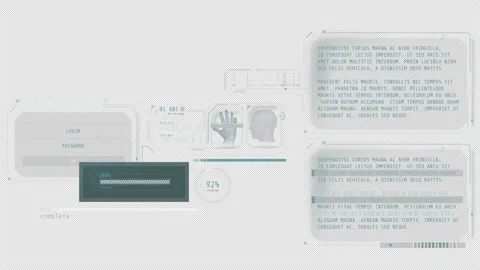 Animated infographics on the theme of data protection and authorization. Stock Footage 232468590