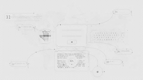 Animated infographics on the theme of data protection. Stock Footage 232476958