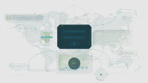 Animated infographics on the theme of data protection. Stock Footage 233619615