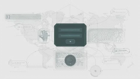Animated infographics on the theme of data protection. Stock Footage 236512989