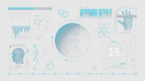 Animated infographics on the theme of mi... | Stock Video | Pond5