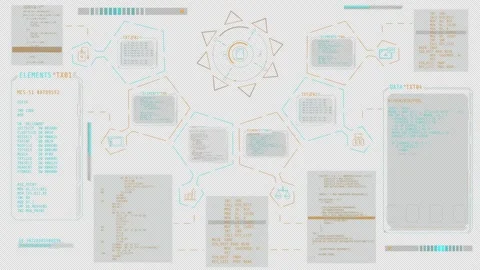 Animated infographics on the theme of programming and mobile device. Stock Footage 284459728
