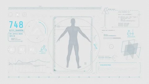 Animated infographics on the theme of studying the human genome. Video stock 237883746