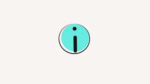 Animated information symbol icon on clean background. Perfect for tutorials.. Stock Footage 308095489