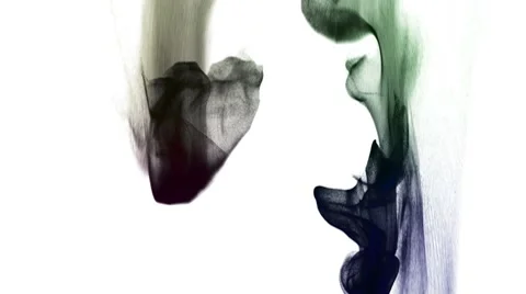 Animated ink flow against white background Stock Footage 8926994