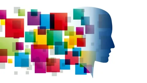 Animated innovative generation, head and pixel. Digital people Stock Footage 150417297