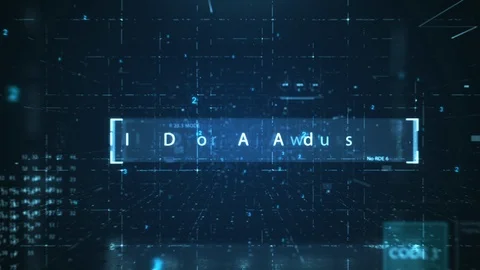 The animated inscription "BIG DATA ANALYCTICS” typing writing on digital Video stock 105661393