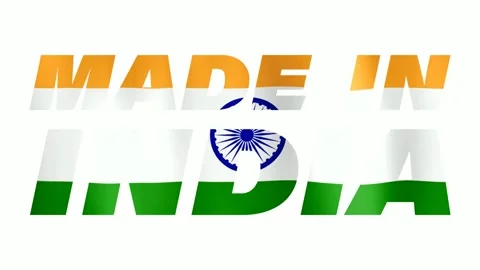 Animated inscription MADE IN INDIA in c... | Stock Video | Pond5