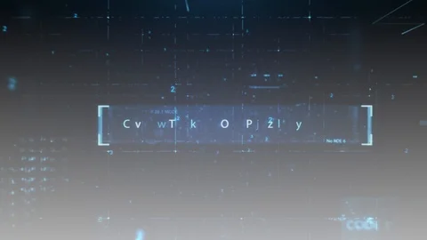 The animated inscription "QUANTUM COMPUTING” typing writing on digital gray Stock Footage 105885350
