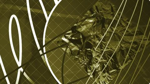Animated insert with moving lines and shapes. Motion. Stylish animation with Stock Illustration