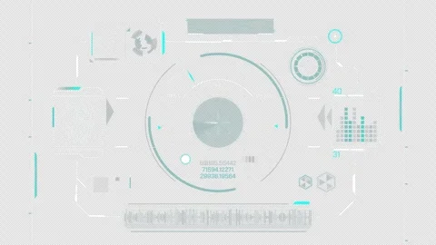 Animated interface with HUD and infographic elements for data analysis Stock Footage 312893245