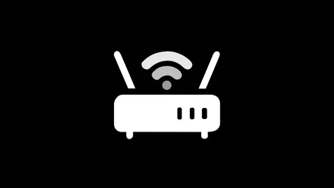 Animated internet signal with wireless connection effect loop. 動画素材 335700162