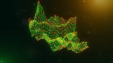 Animated Iran Neural Network Technology Map Visualization Sequence Stock Footage 338191789