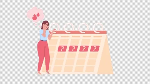 Animated irregular periods concept Stock Footage 226586412