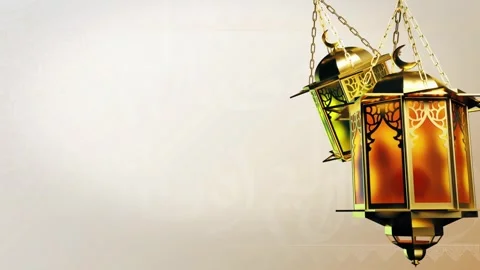 Animated Islamic Ramadan lantern backgrounds intro template Abstract Eid Mubarak 動画素材 334660965