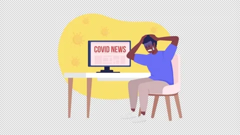 Animated isolated covid panic attack Stock Footage 228731934