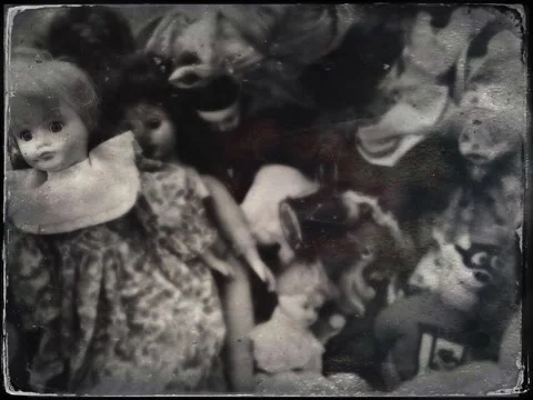 Animated items from the flea market Stock Footage 99067629