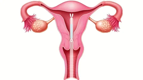 Animated IUD Insertion Birth Control Method Contraceptive Illustration Stock Footage 317144657