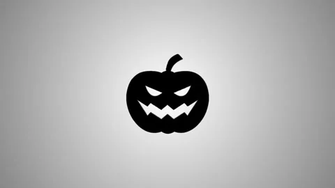Animated jack o lantern pumpkin icon symbolizing Halloween holiday with sub.. Stock Footage 346496239