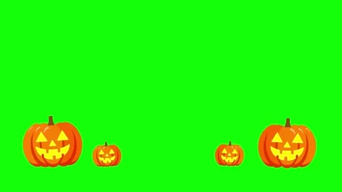 Animated Jack o' Lanterns on Green Screen. Video stock 316288446