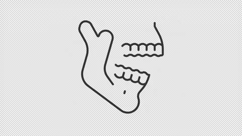 Animated jaw problem diagnostics line icons Vídeos de archivo 320223140