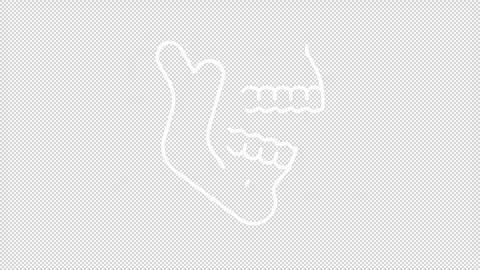 Animated jaw problem diagnostics white line icons Vídeos de archivo 320224223