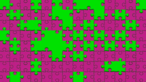 Animated Jigsaw Puzzle Video stock 150204697