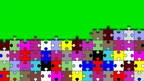 Animated Jigsaw Puzzle Video stock 150228760
