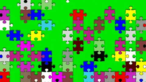 Animated Jigsaw Puzzle Stock Footage 150229172