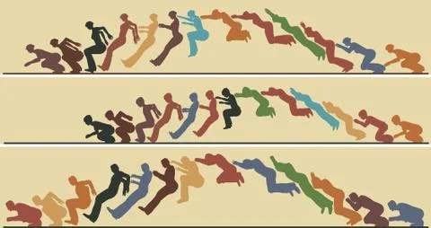 Animated jump Stock Illustration