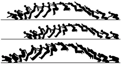 Animated jump Stock Illustration