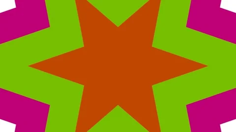 Animated kaleidoscopic shapes, seamless loop Stockbeeldmateriaal 119092241