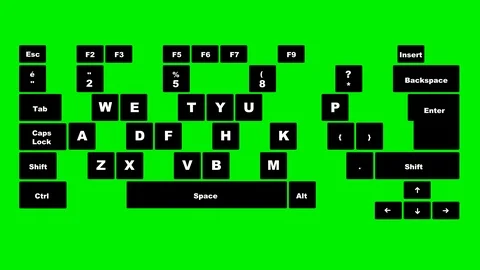 Animated keyboard, keys comes one by one... | Stock Video | Pond5