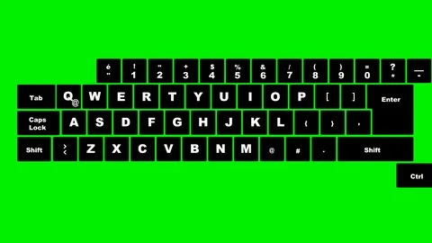 Animated keyboard.Line of keys,comes from left and right. Video stock 86568289