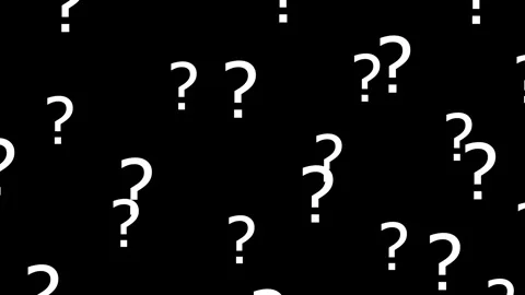 Animated kinetic moving question mark ma... | Stock Video | Pond5