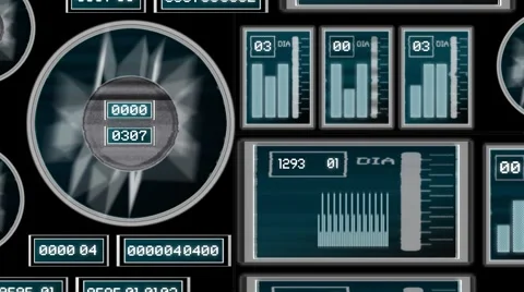 Animated Knobs Meters and Dials - With Alpha Video stock 885081