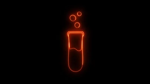 Animated laboratory flask with bubbles. Vidéo 332089770
