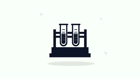 Animated laboratory test tubes in rack on white background for medical and .. Stock Footage 339211995