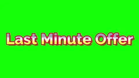 Animated last minute offer text on green screen background Stock-Footage 338215759