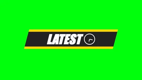 Animated Latest News Lower Third Graphic on Green Screen. Stock Footage 336620774