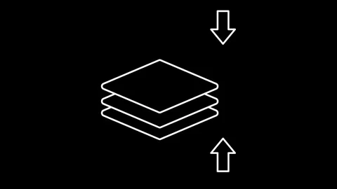 Animated Layer Icon icons in thin line style 動画素材 314337439